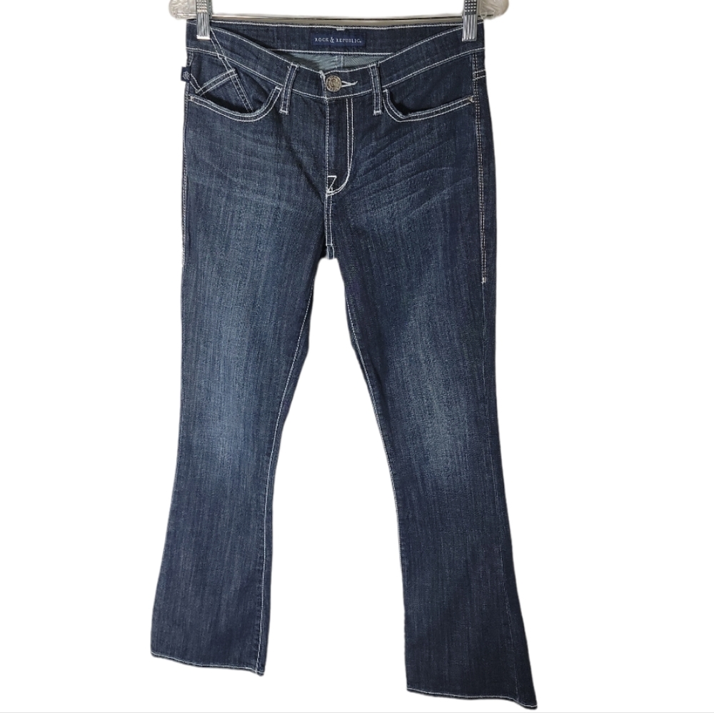 Rock & Republic Kasandra women's bootcut jeans mid rise stretch denim Smsize 8